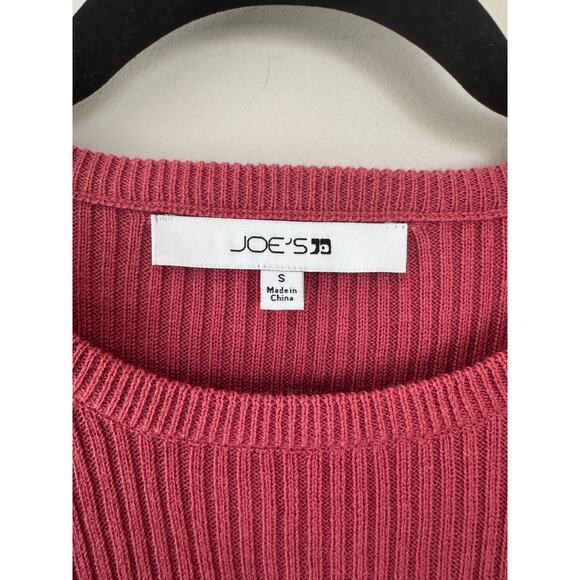 NWOT Women’s Joe’s Jeans Puff Sleeve Ribbed Top in Slate Rose SZ S - Picture 3 of 8